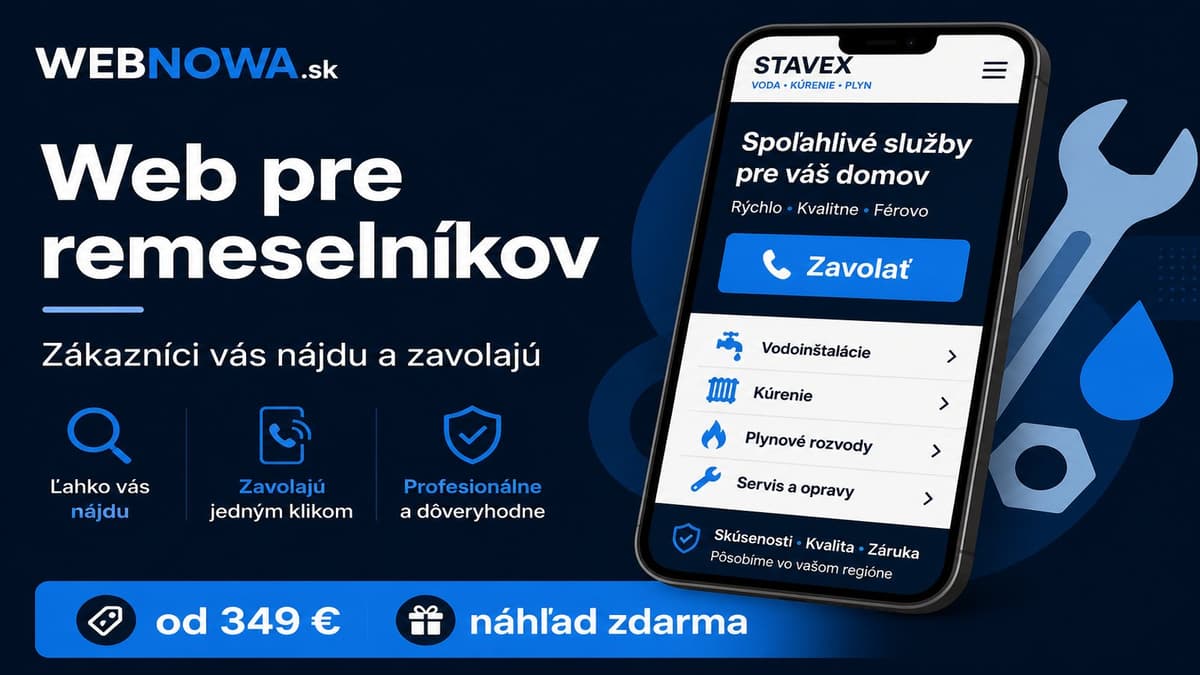 Web podľa odvetvia